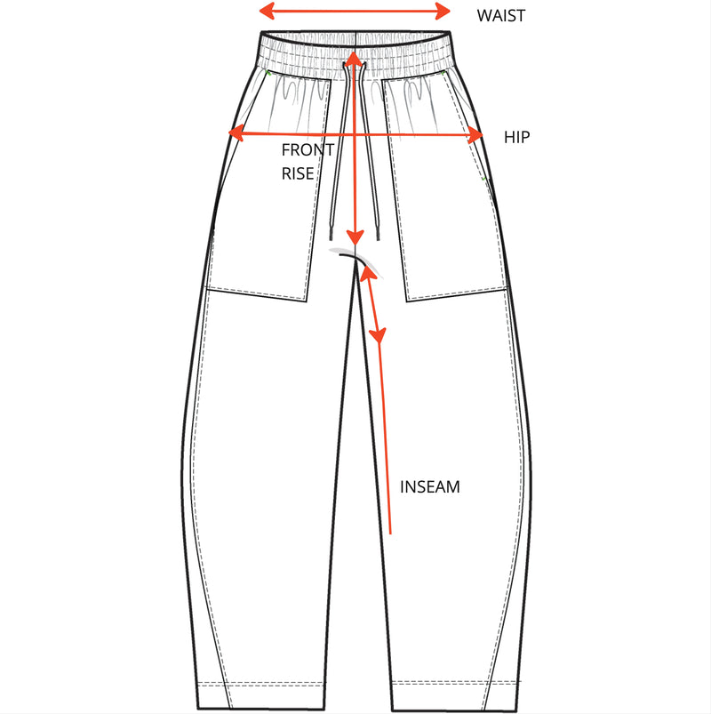 Tour Pant Garment Measurements