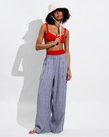 Coastal Pant - Gingham: Varsity / Coconut