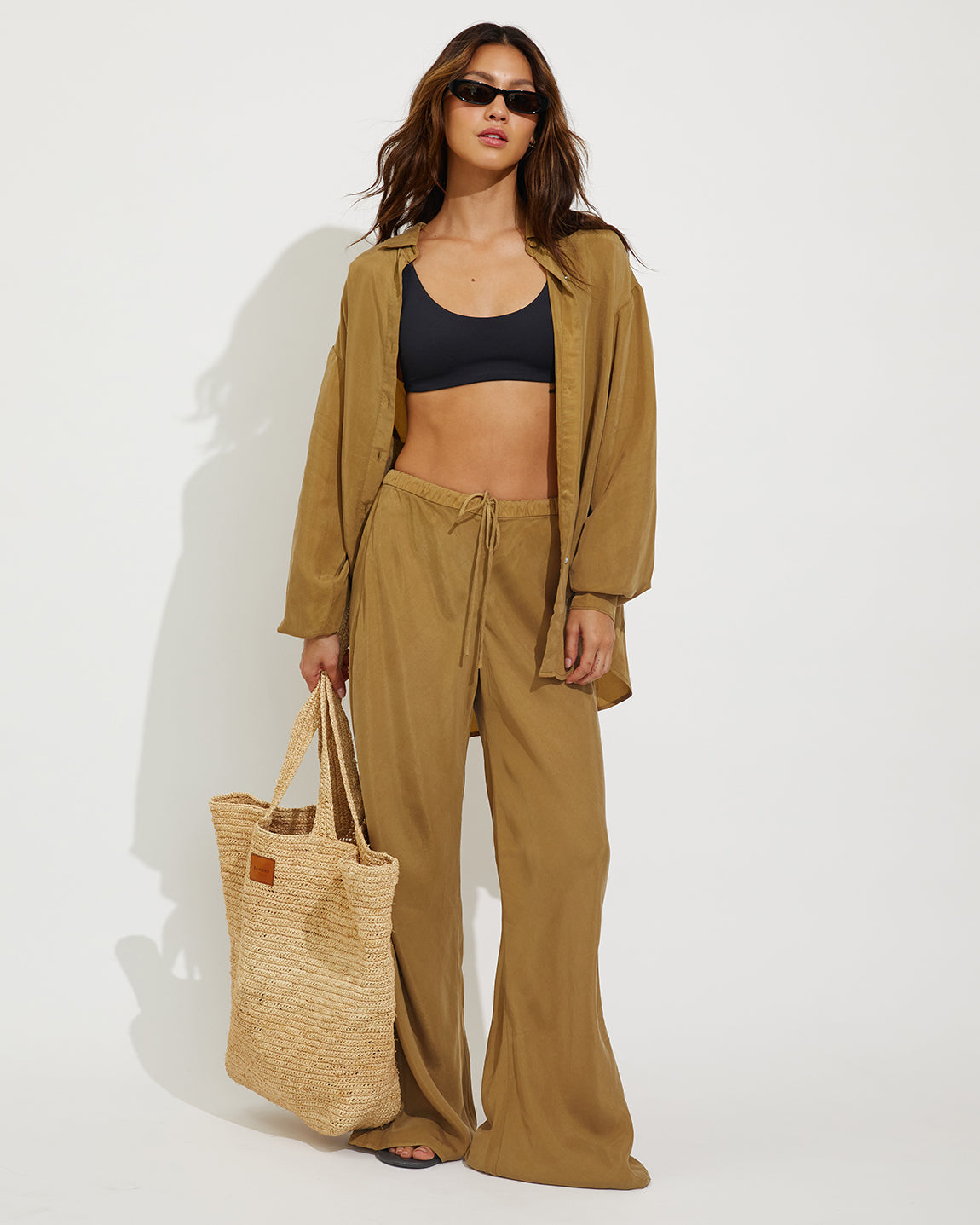Escape Top - Jet + Seaside Shirt + Journey Pant - Wild (Size S)