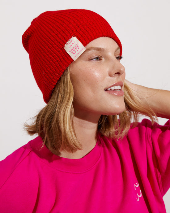 Cable Beanie - Sweet Chili Heat + Sports & Rec Sweatshirt *Natalie Edition - Hot