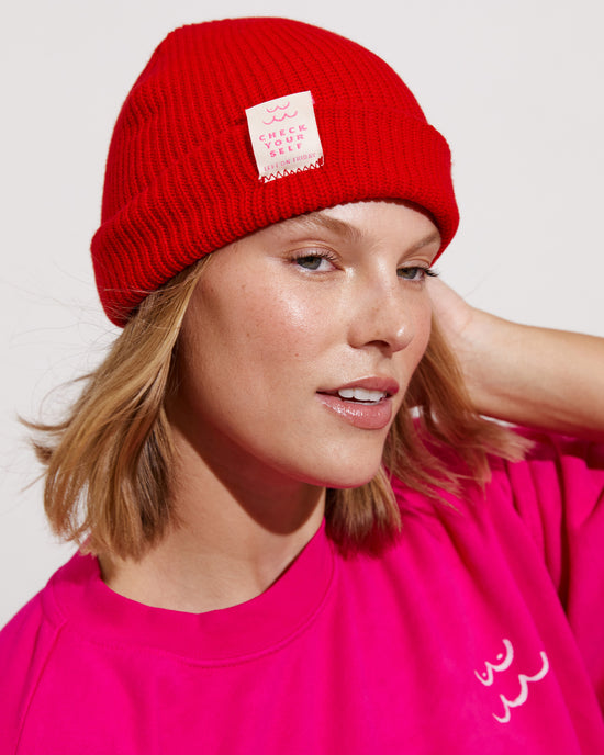 Cable Beanie - Sweet Chili Heat + Sports & Rec Sweatshirt *Natalie Edition - Hot