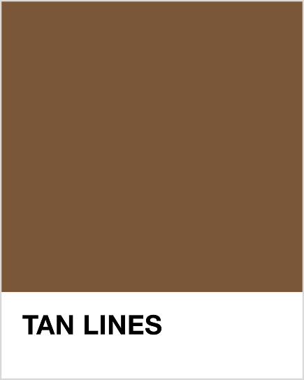 Solid tan color swatch with 'TAN LINES' text on a white background