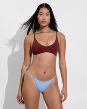 Sunday Top - Jam + Skinny Dip Bottom - Blue Skies (Size S)