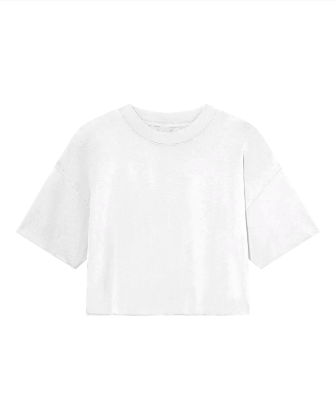 Swell Short Sleeve Cropped Tee - Coconut