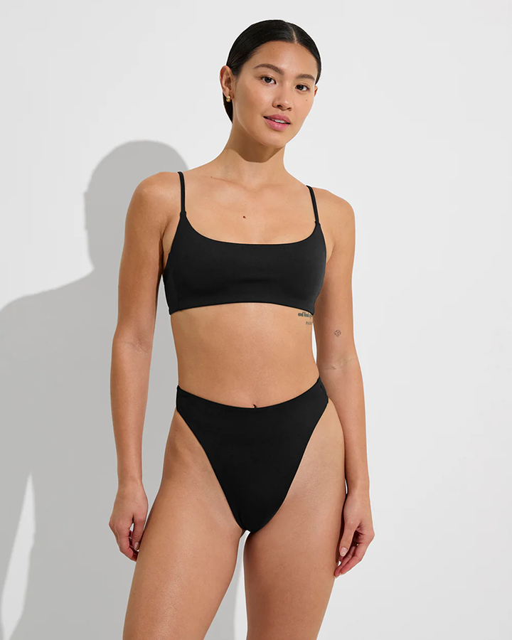 Pool Days Top + Throwback Thong in Jet