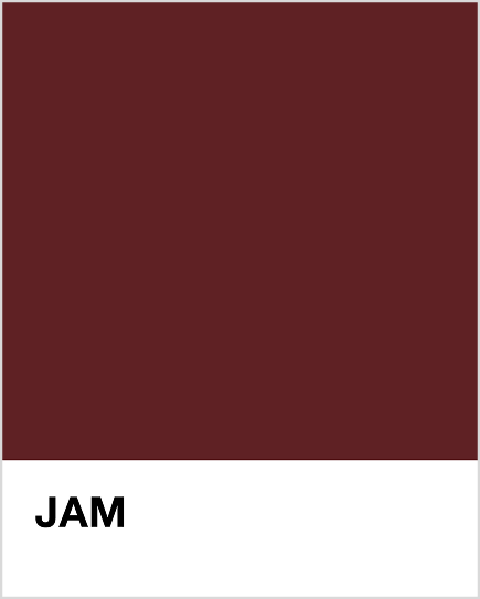 Solid burgundy color swatch with 'JAM' label