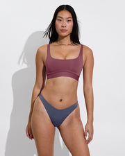 Double Scoop Top - Desert Plum + Streamline Bottom - Varsity (Size S)