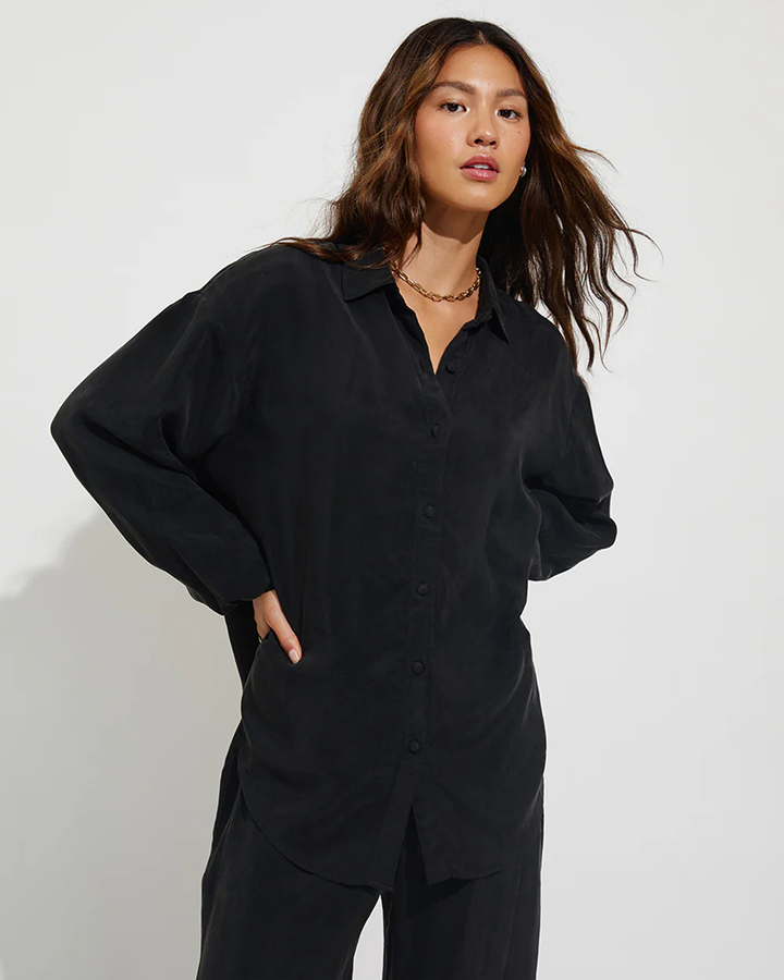 Seaside Shirt + Journey Pant in Jet