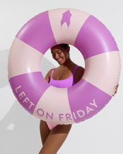 Pool Days Top D+ - Punch (32DD, Size S) + Dip Bottom - Salt (Size S) + Pool Floatie - Salt / Punch