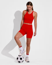 Super Flex Tank + Super Moves Short 5" - Sweet Chili Heat (Size S) + Tracky Sock - Swim Club