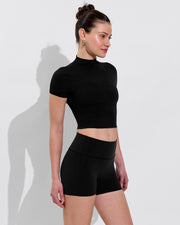 Rays Short Sleeve Top + Ace Short - Jet (Size S)
