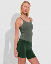 Barre Tank *Long - Agave + Super Moves Short 5" - Palm (Size S)