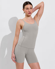 Barre Tank *Long + Super Moves Short 5” - Beach (Size S)