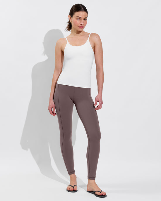 Barre Tank *Long - Coconut + Super Moves Tight - Stormy (Size S)