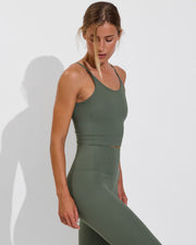 Barre Tank *Rib + Super Moves Tight *Rib - Agave (Size S)