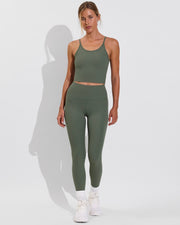 Barre Tank *Rib + Super Moves Tight *Rib - Agave (Size S)