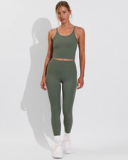 Barre Tank *Rib + Super Moves Tight *Rib - Agave (Size S)