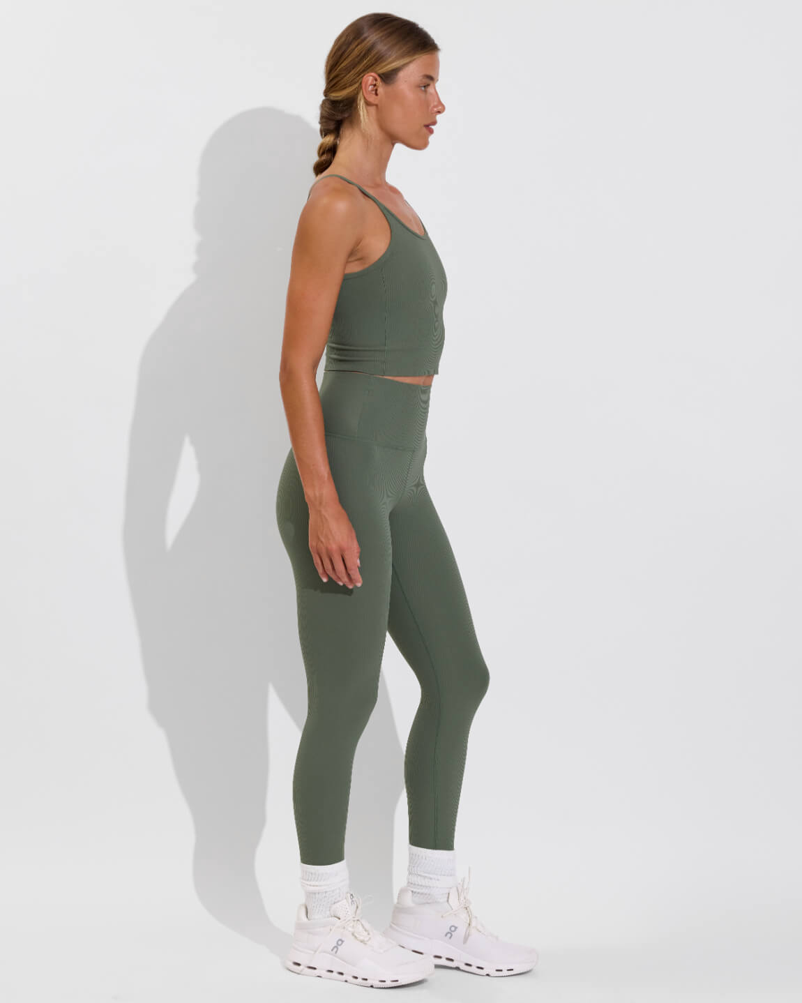 Barre Tank *Rib + Super Moves Tight *Rib - Agave (Size S)