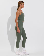 Barre Tank *Rib + Super Moves Tight *Rib - Agave (Size S)