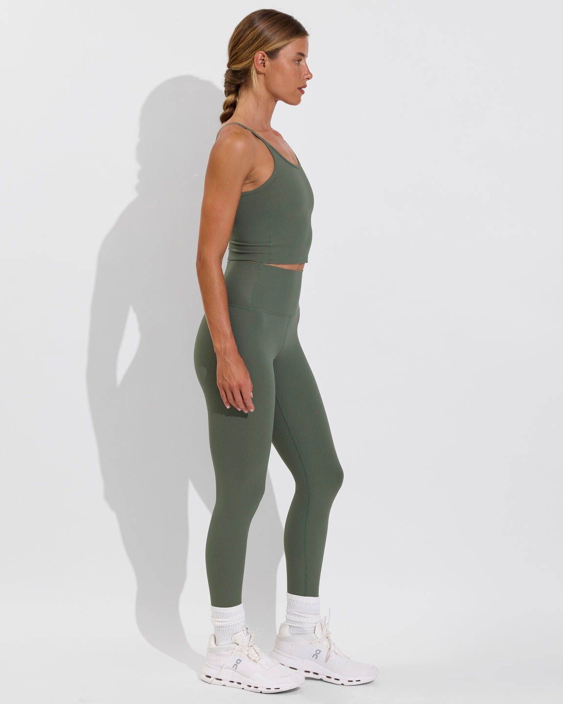 Barre Tank *Rib + Super Moves Tight *Rib - Agave (Size S)
