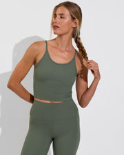 Barre Tank *Rib + Super Moves Tight *Rib - Agave (Size S)