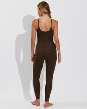 Barre Tank *Rib + Super Moves Tight *Rib - Cold Brew (Size S)