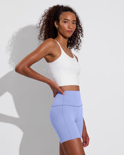 Barre Tank - Coconut + Super Moves Short 5" - Riptide (Size S)