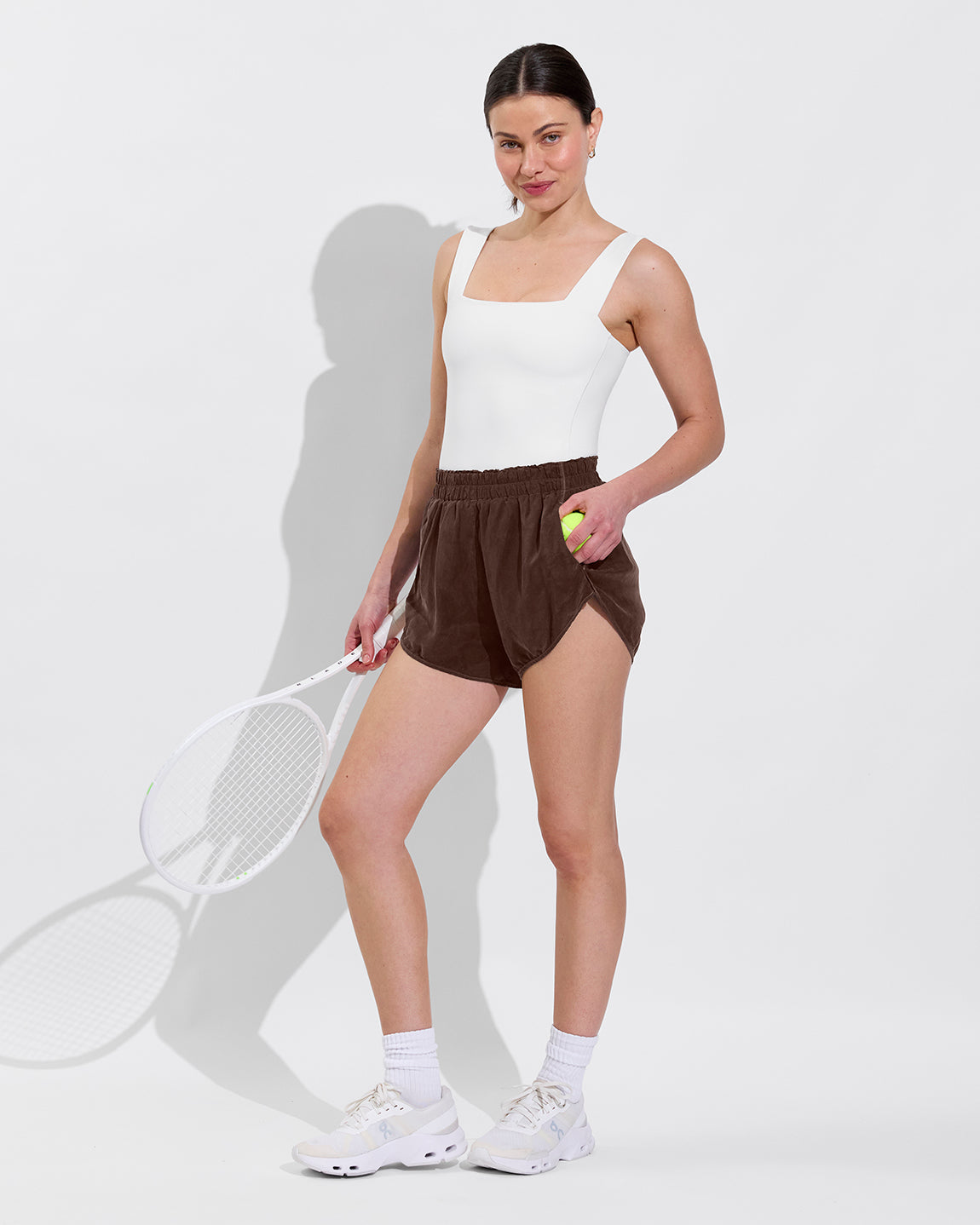 Frame Tank *Long - Coconut + Day Trip Short - Cold Brew (Size S)