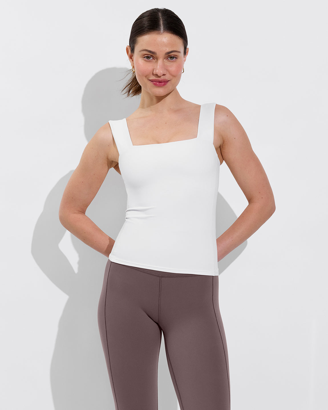 Frame Tank *Long - Coconut + Super Moves Tight - Stormy (Size S)