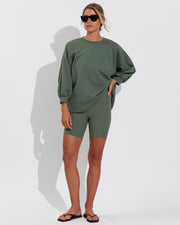 Sports & Rec Sweatshirt + Super Moves Short 7" *Rib - Agave (Size S)