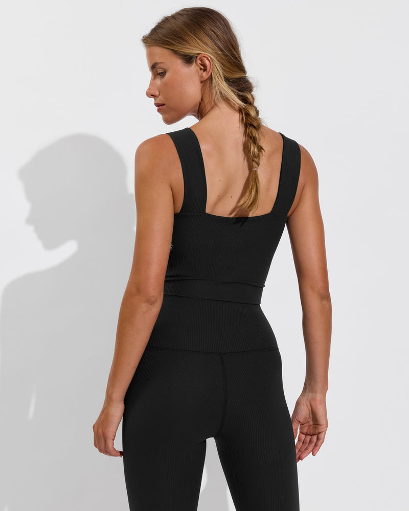 Frame Tank *Rib + Super Moves Tight *Rib - Jet (Size S)