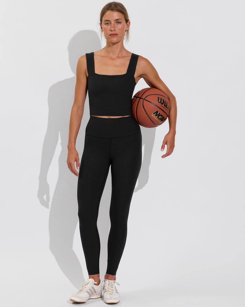 Frame Tank *Rib + Super Moves Tight *Rib - Jet (Size S)