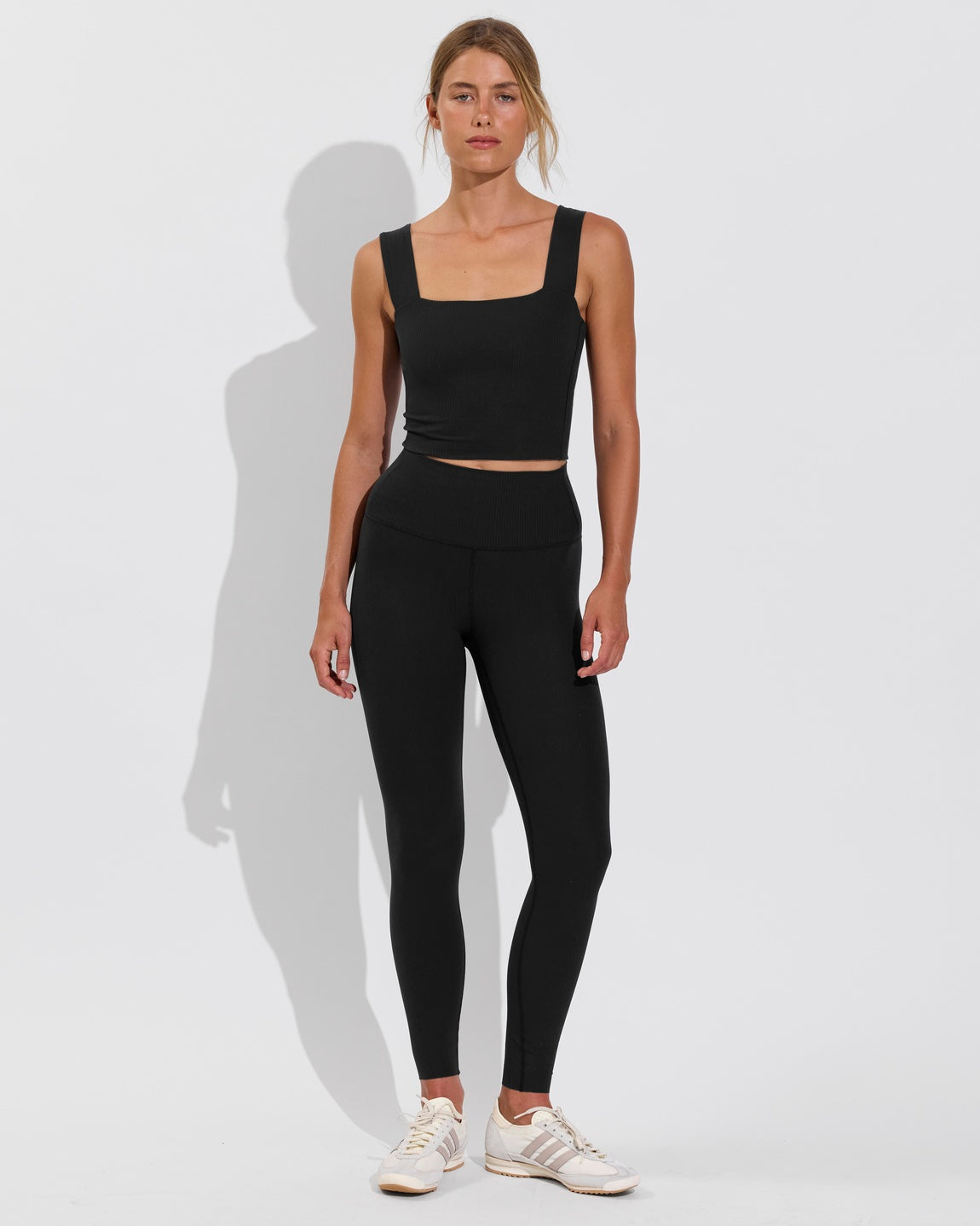Frame Tank *Rib + Super Moves Tight *Rib - Jet (Size S)