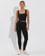 Frame Tank *Rib + Super Moves Tight *Rib - Jet (Size S)