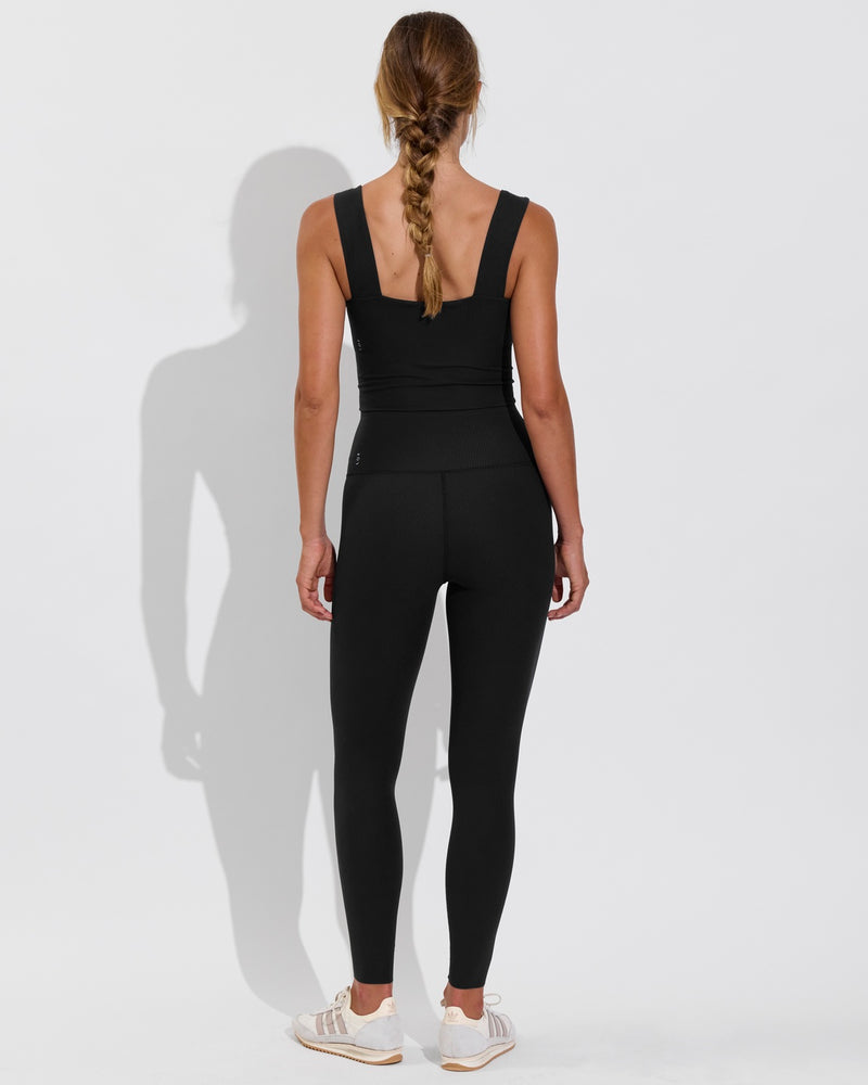 Frame Tank *Rib + Super Moves Tight *Rib - Jet (Size S)