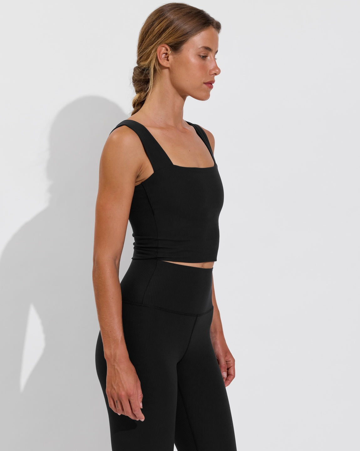 Frame Tank *Rib + Super Moves Tight *Rib - Jet (Size S)