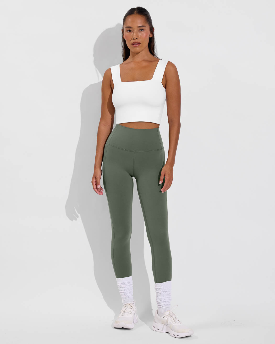 Super Moves Tight - Agave + Frame Tank - Coconut (Size S)