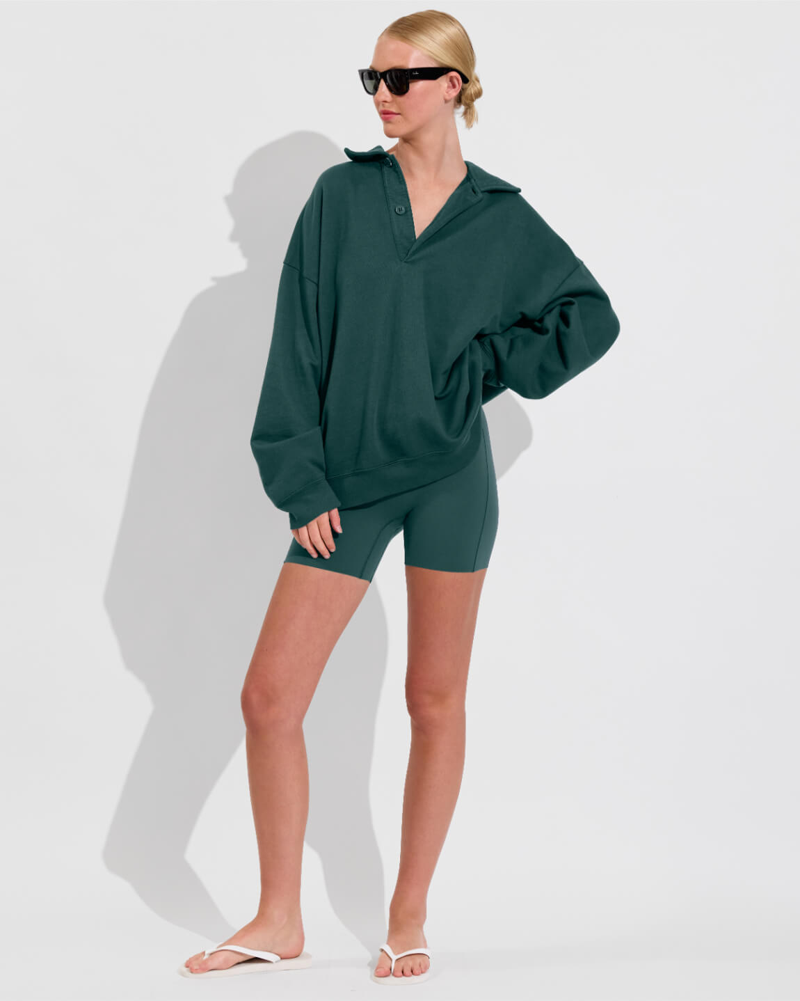 Peak Playsuit 5" + Half Time Sweatshirt - Abyss (Size S)