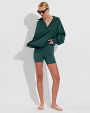 Peak Playsuit 5" + Half Time Sweatshirt - Abyss (Size S)