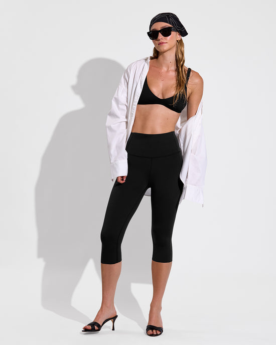 Plunge Top + Pedal Pusher - Jet (Size S)