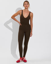 Plunge Playsuit 27" *Rib - Cold Brew (Size S)