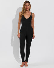 Plunge Playsuit 27" *Rib - Jet (Size S)