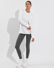 Plunge Playsuit 27" - Eclipse (Size S) + Swell Oversized Long Sleeve Tee - Coconut (Size S/M)