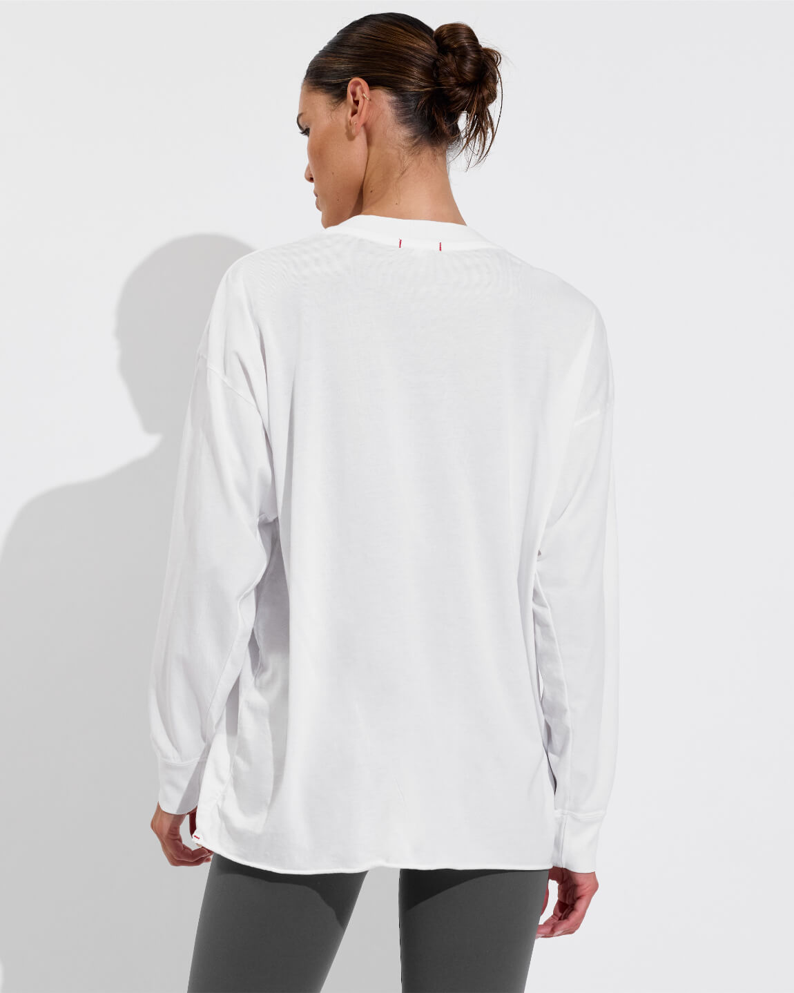 Swell Oversized Long Sleeve Tee - Coconut (Size S/M) + Plunge Playsuit 27" - Eclipse (Size S) 