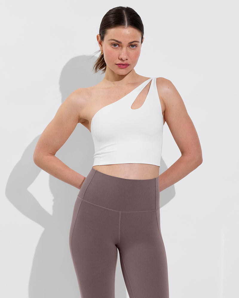 Sportif Tank - Coconut + Pedal Pusher - Stormy (Size S)