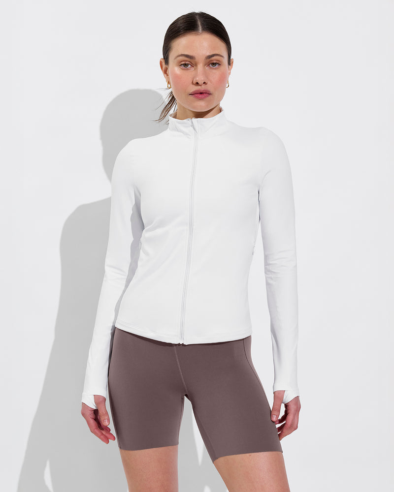 Super Moves Jacket - Coconut + Super Moves Short 5” - Stormy (Size S)