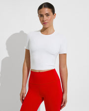 Super Moves SS Tee - Coconut + Super Moves Tight - Sweet Chili Heat (Size S)