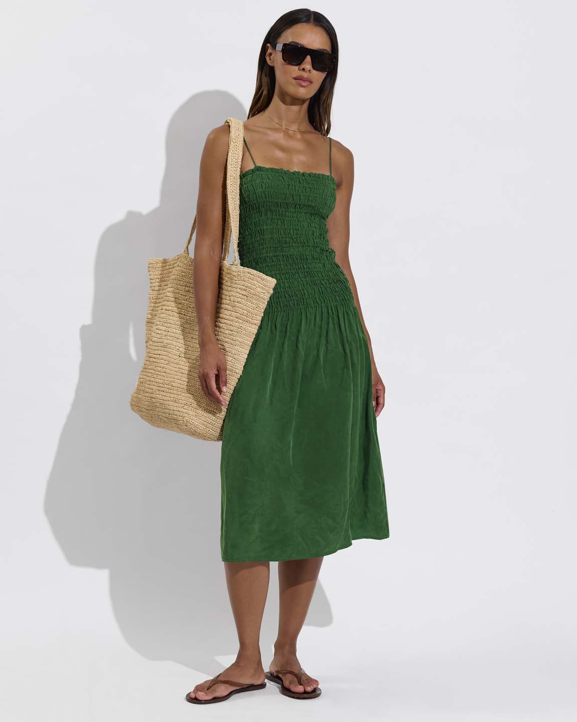 Cabana Midi Dress - Tropics (Size S/M)