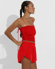 Cabana Top + Day Trip Short - Sweet Chili Heat (Size S)