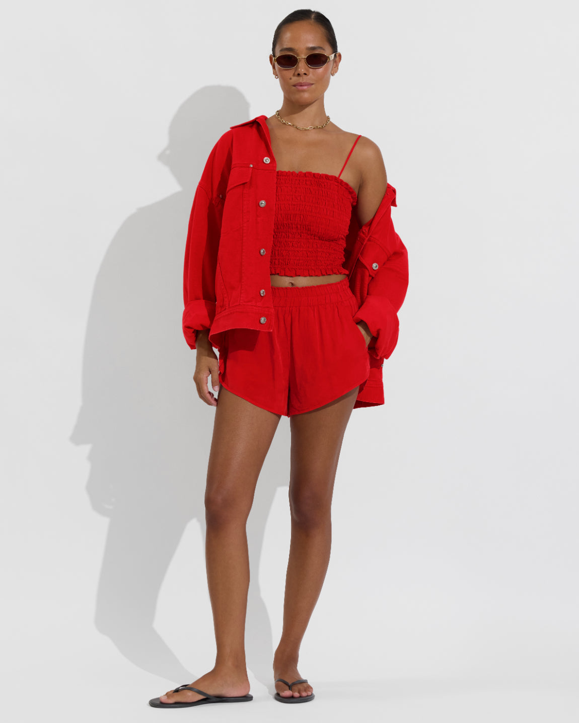 Cabana Top + Day Trip Short - Sweet Chili Heat (Size S)